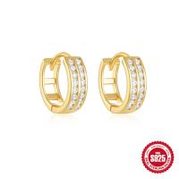Gold-Plated Triple-Row Huggie Earrings