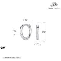 Silver Huggie Hoop Earrings