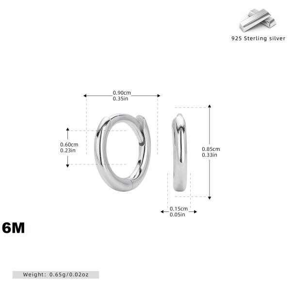 Silver Huggie Hoop Earrings