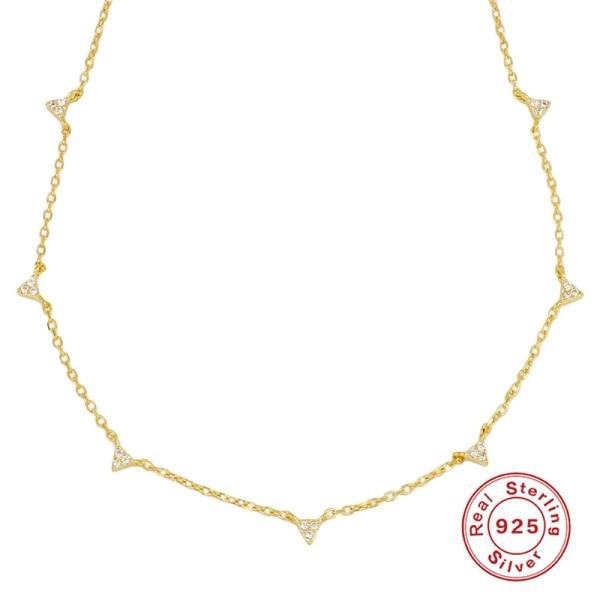 Gold-Yellow Geometric Station Necklace