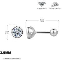 Silver Bezel-Set Stud Earrings