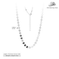 Delicate Silver Disc Chain Necklace
