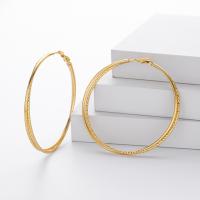 Gold-Plated Medium Hoop Earrings