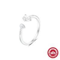 925 Silver Open Band Cubic Zirconia Ring