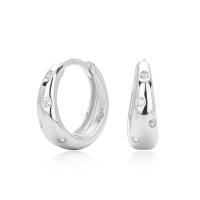 Silver Cubic Zirconia Hoop Earrings