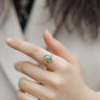 Gold Prong Mixed Stone Statement Ring