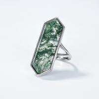 Silver Geometric Statement Ring