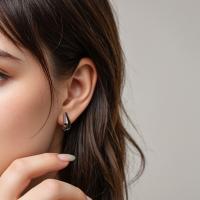 Silver High-Polish Huggie Earrings