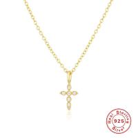Gold-Plated Cross Pendant Necklace