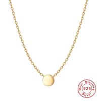 Gold-Tone Geometric Disc Pendant Necklace