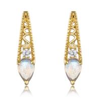 Gold Filigree Labradorite Drop Earrings