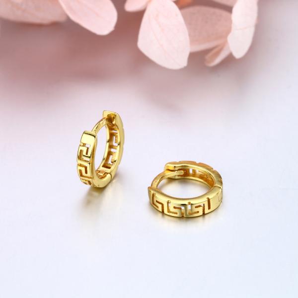Gold Geometric Huggie Earrings