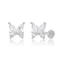 925 Silver Butterfly Stud Earrings