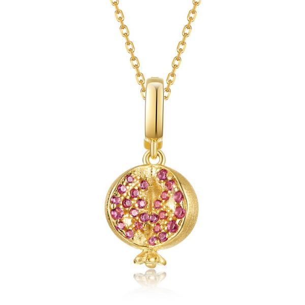 Gold Pavé Geometric Pendant Necklace