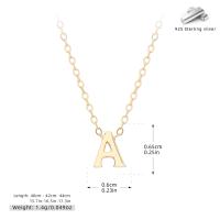 Gold Letter 'A' Pendant Necklace
