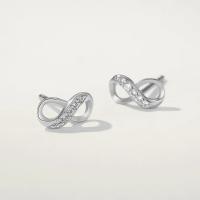 Silver Infinity Stud Earrings