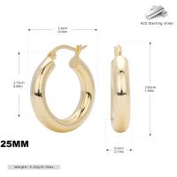Gold-Yellow Medium Hoop Earrings