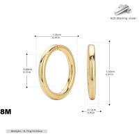 Medium Gold-Plated Huggie Earrings