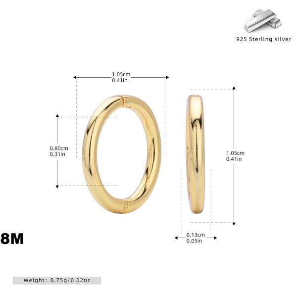 Medium Gold-Plated Huggie Earrings