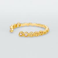 Gold Geometric Cubic Zirconia Band