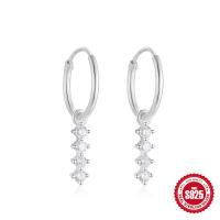 925 Silver Cubic Zirconia Small Hoop Earrings