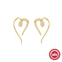 Gold-Plated Abstract Climber Earrings