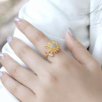 Sunflower Gold-Tone Pavé Band Ring