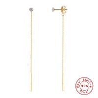 Gold-Tone Cubic Zirconia Threader Earrings