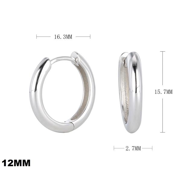 Silver-Tone Huggie Earrings