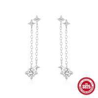 925 Silver Star Dangle Earrings