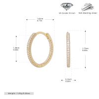 Gold Pavé Medium Hoop Earrings