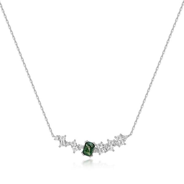 Sterling Silver Emerald Pendant Necklace