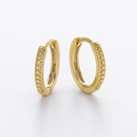 Gold Textured Huggie Earrings