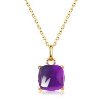 Amethyst Gold Pendant Necklace
