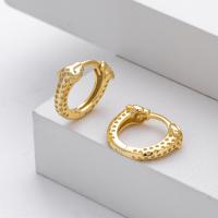 Gold Snake Motif Huggie Earrings