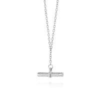 Silver Bar Pendant Necklace