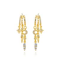 Gold Celestial Dangle Earrings