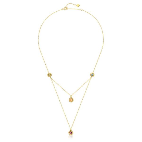 Gold Layered Multicolor Necklace