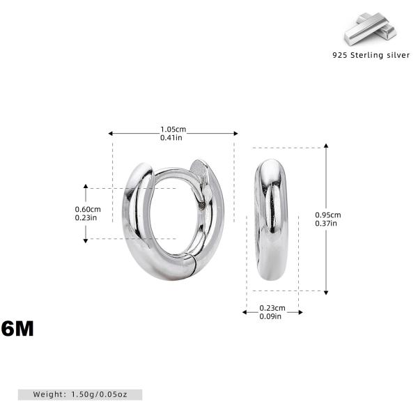 Silver Minimalist Huggie Hoops