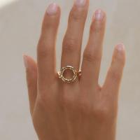 Gold Geometric Circle Band Ring