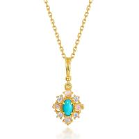 Turquoise Floral Pendant Necklace