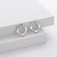 Silver Geometric Hoop Earrings