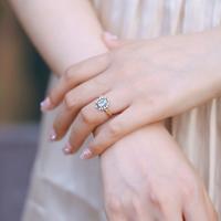 Halo Diamond Gold Solitaire Ring