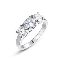Sterling Silver Three-Stone Ring