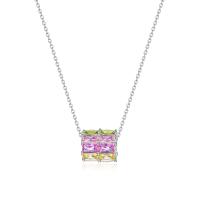 Multicolor Geometric Pendant Necklace