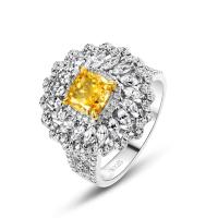Sterling Silver Two-Tone Halo Statement Ring