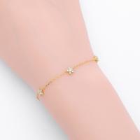 Gold Floral Station Bracelet