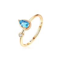 Gold-Plated Blue Topaz Band