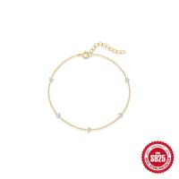 Gold-Plated Cubic Zirconia Chain Bracelet