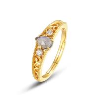 Gold Filigree Labradorite Band Ring
